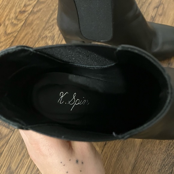 Black Leather Booties - Picture 6 of 6